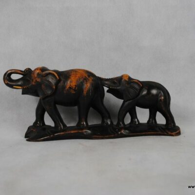 figurka słonie drewniane