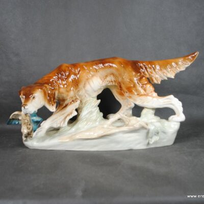 Royal Dux Czechosłowacja figura pies z kaczką