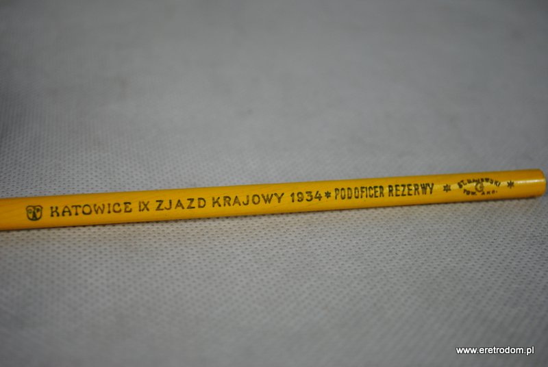 ołówek Katowice IX zjazd krajowy 1934 podoficer rezerwy Majewski