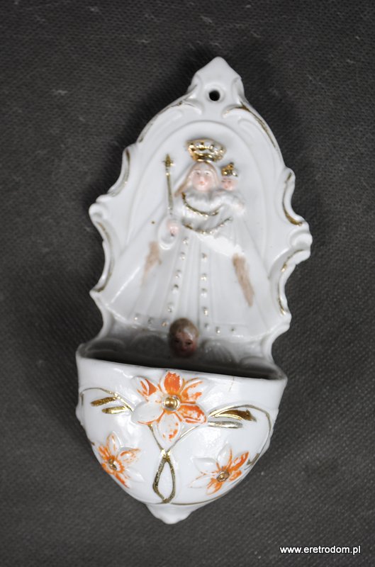 kropielnica porcelana Matka Boska z Dzieciątkiem