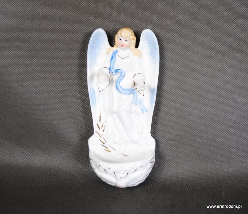 Kropielnica porcelana anioł