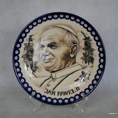 Bolesławiec Jan Paweł II patera talerz dekoracyjny