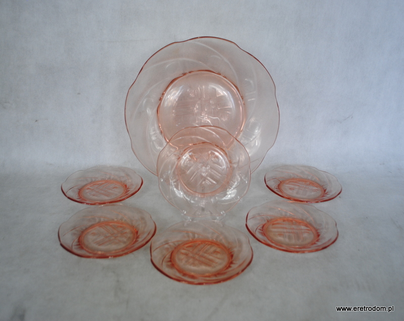 Niemen Stolle M. Titkow 1744 zestaw do ciasta patera talerzyki 6+1