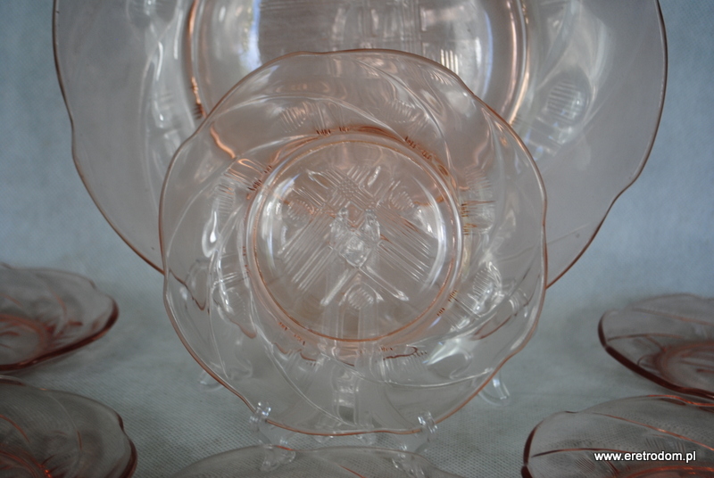 Niemen Stolle M. Titkow 1744 zestaw do ciasta patera talerzyki 6+1