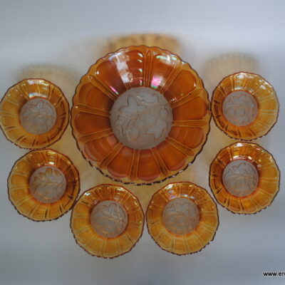 Hortrensja salaterki nr 36 zestaw misek miska 6+1 carnival glass