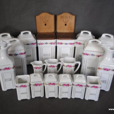 Kowary stary Śląsk pojemniki kuchenne 19 elementów Rzadkość