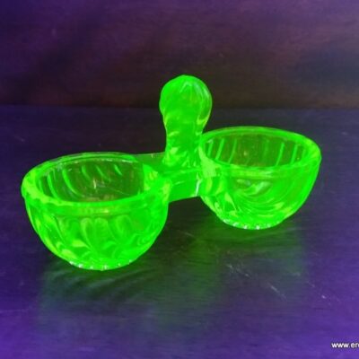 Dwojak kabaret przyprawnik szkło uranowe