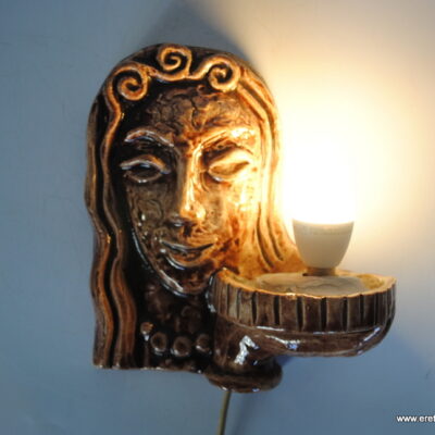 Stefania Dretler-Flin Zygmunt Flin świecznik kinkiet maska