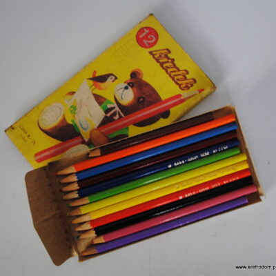 Pruszkowskie Zakłady Materiałów Biurowych 12 kredek kredki prl