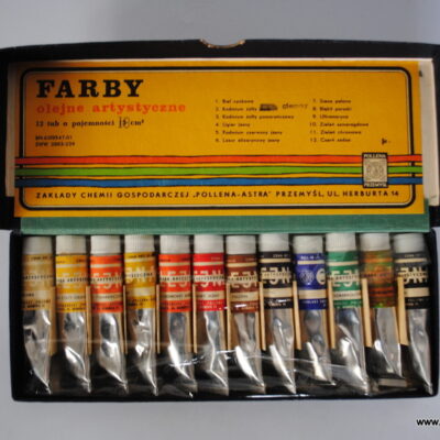 Pollena Astra Przemyśl farby olejne artystyczne 12 tub