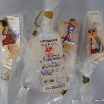 Spółdzielnia Makowianka zestaw laleczek zawieszki ludowe Cepelia