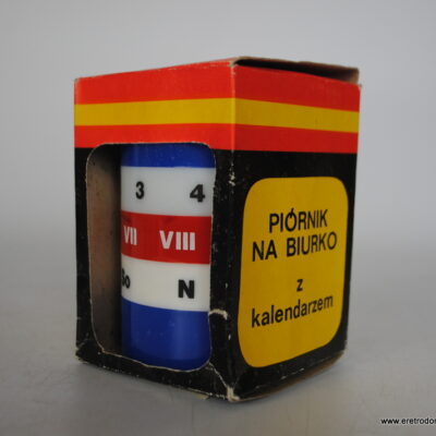 Cepelia Spółdzielnia Rzemieślnicza Żoliborz piórnik na biurko z kalendarzem