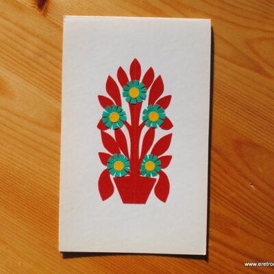 Cepelia Spółdzielnia "Kurpianka" wycinanki Łowickie karnet z wycinanką