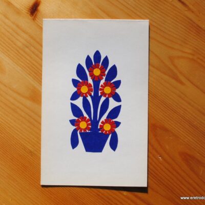 Cepelia Spółdzielnia "Kurpianka" wycinanki Łowickie karnet z wycinanką