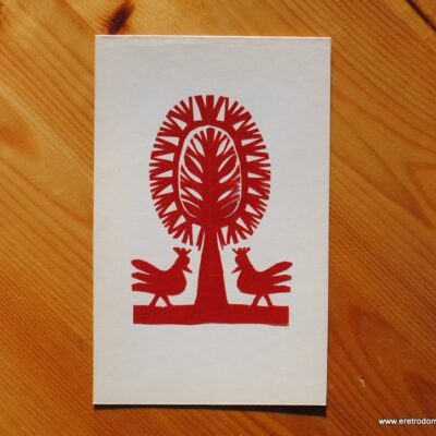 Cepelia Spółdzielnia "Kurpianka" wycinanki Łowickie karnet z wycinanką