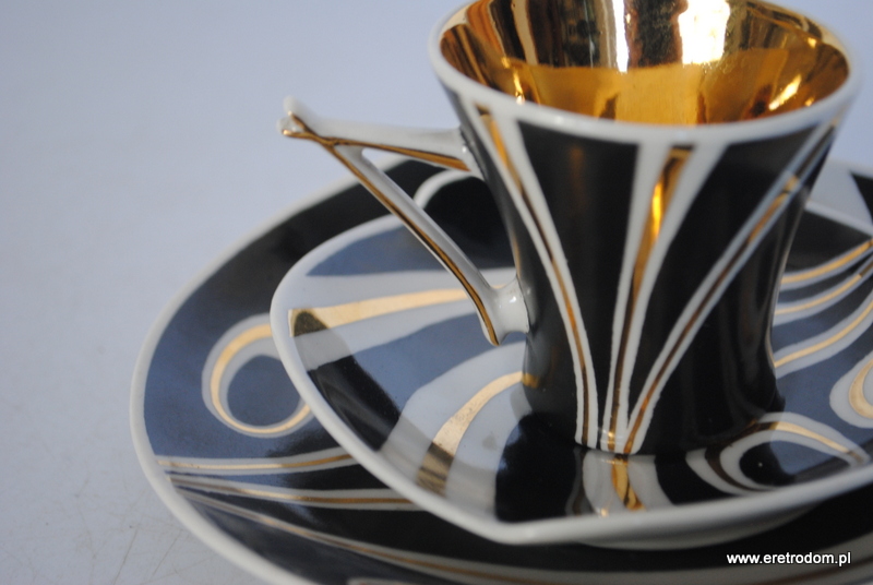 Steatyt Katowice Zygmunt Buksowicz serwis Kakadu trio filiżanka spodek talerzyk deserowy