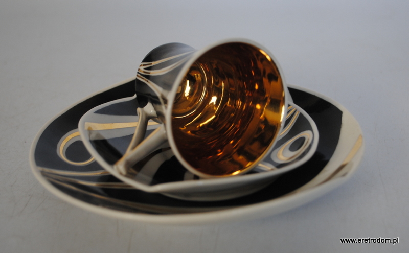 Steatyt Katowice Zygmunt Buksowicz serwis Kakadu trio filiżanka spodek talerzyk deserowy
