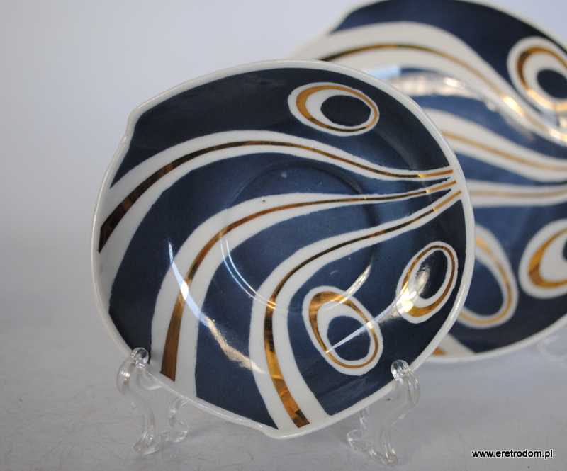 Steatyt Katowice Zygmunt Buksowicz serwis Kakadu trio filiżanka spodek talerzyk deserowy