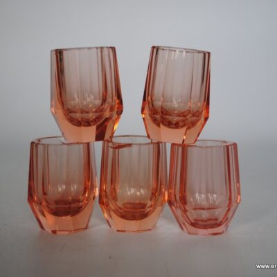 Kieliszki zestaw 5 kieliszków Art Deco