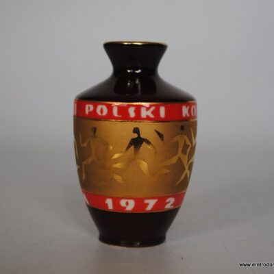 Ćmielów Polski komitet Olimpijski 1972 wazon wazonik 9,2 cm
