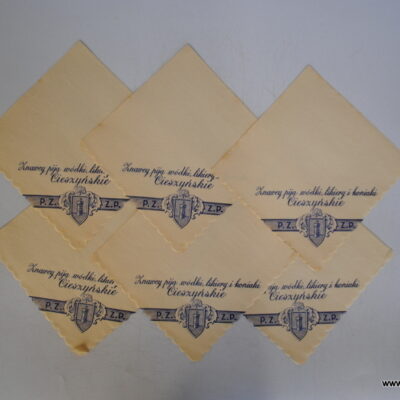 Cieszyn zestaw 6 chusteczek likiery i koniaki