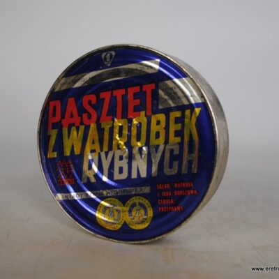 Pasztet z wątróbek rybnych puszka opakowanie prl