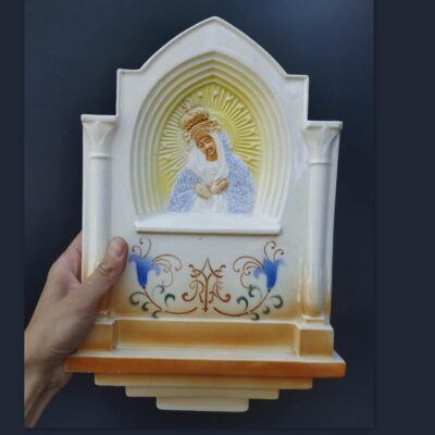 Chodzież Stanisław Mańczak fajansowa kapliczka Matka Boska z dedykacją 1932 rok