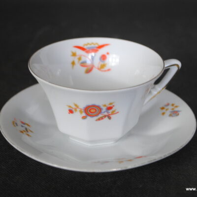 Carl Tielsch Wałbrzych Stary Zdrój duo filiżanka spodek