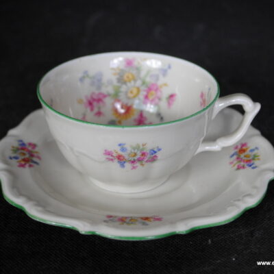 Carl Tielsch Wałbrzych Stary Zdrój duo filiżanka spodek