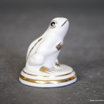 Figurka żaba stara śląska porcelana
